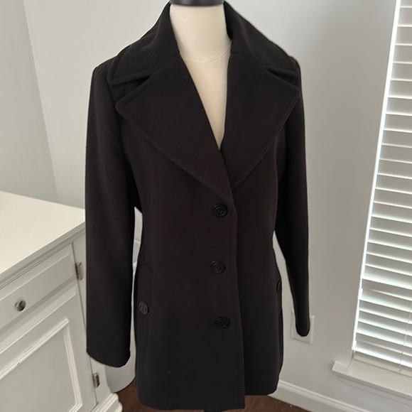 Calvin Klein women’s wool coat all black - Picture 1 of 4